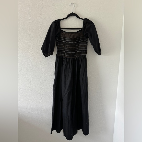 Old Navy | Black Off the Shoulder Puff Sleeve Maxi Dress - Picture 3 of 7
